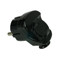 Wtyczka kątowa z uchwytem AWA-WK, czarna | 51.47 Elektro-Plast Opatówek