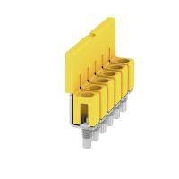 Złączka szynowa poprzeczna / mostek śrubowy, żółty WQV 2.5/6 | 1054060000 Weidmuller