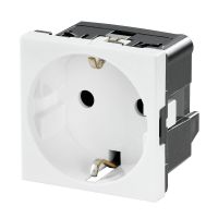 Wkład złącza zasilania duży, IE-FCI-PWB-DE FrontCom, typ F, 2P+PE Schuko, 16A 250V, biały | 1450730000 Weidmuller