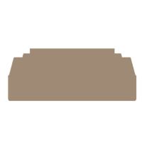 Płytka końcowa WAP WTL6/3 ciemnobeżowa | 1879910000 Weidmuller