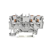 Złączka 3-przewodowa przelotowa z przyciskiem 1,5mm?, szara | 2201-1301 Wago