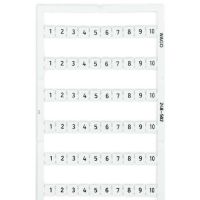 Oznaczniki Mini-WSB nadruk poziomo, 1-10 (10x), szerokość tabliczki 5mm, białe | 248-502 Wago