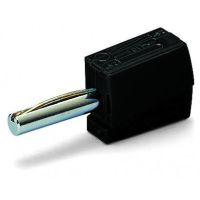 Wtyk bananowy, do gniazda o śr. 4mm, czarny | 215-311 Wago