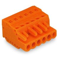 Gniazdo 1-przewodowe, pomarańczowe | 231-306/026-000 Wago