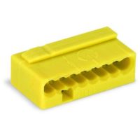 Złączka 8-przewodowa 8x0,6-0,8mm2 do puszek instalacyjnych MICRO, żółta | 243-508 Wago