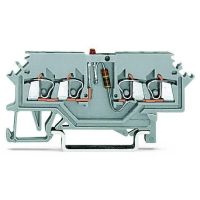 Złączka do zabudowy elementów 4-przewodowa, szara | 279-624/281-434 Wago