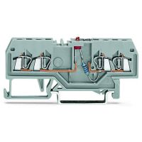 Złączka do zabudowy elementów 4-przewodowa, szara | 279-809/281-413 Wago