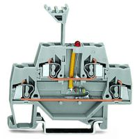 Złączka do zabudowy elementów 2-piętrowa, szara | 280-943/281-434 Wago