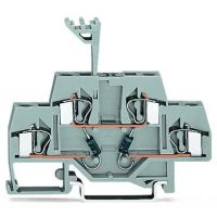 Złączka do zabudowy elementów 2-piętrowa, szara | 281-635/281-490 Wago