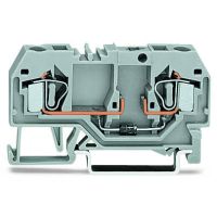 Złączka 2-piętrowa 4mm2 diodowa, z diodą 1N4007, szara | 281-915/281-410 Wago