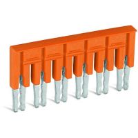 Mostek poprzeczny 6-torowy, z izolacją, 30A, pomarańczowy | 282-436 Wago