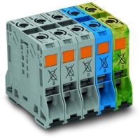 Zestaw do układów trójfazowych ze złączkami silnoprądowymi 50mm2 tylko na szynę TS 35x15 | 285-159 Wago