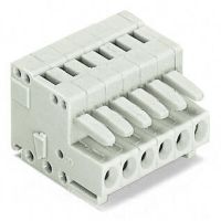 Gniazdo 1-przewodowe pełna ochrona przed błędnym wetknięciem, 2-bieg, 3,5mm2, jasnoszare | 734-102 Wago