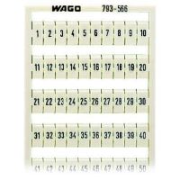 Oznaczniki WMB nadruk poziomo 1-50 (2x), do złączek o szer. 5-17,5mm (arkusz) | 793-566 Wago