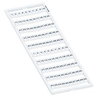 Oznaczniki WMB nadruk poziomo 1-50 (2x), do złączek o szer. 5-17,5mm, czerwony (arkusz) | 793-5566 Wago