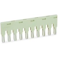 Mostek grzebieniowy 10-torowy 18A, z izolacją, jasnoszary | 859-410 Wago