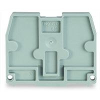Ścianka końcowa, do złączek ze stopką zatrzaskową 2,5mm, szara | 869-375 Wago