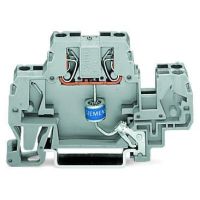 Złączka do zabudowy elementów 2-piętrowa, szara | 870-523/281-579 Wago
