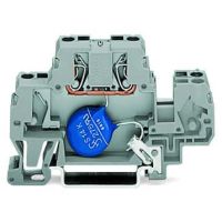 Złączka do zabudowy elementów 2-piętrowa, szara | 870-523/281-585 Wago