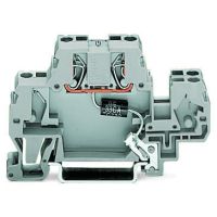Złączka do zabudowy elementów 2-piętrowa, szara | 870-523/281-589 Wago