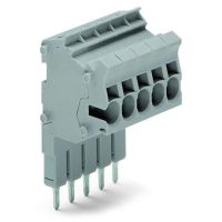Wielowtyk modularny do montażu zatrzaskowego do otworów na mostek, szary | 2002-552 Wago