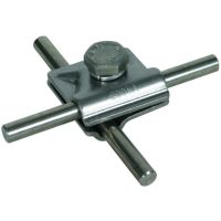 Zacisk M V, stal nierdzewna NIRO 200 kA, do drutu 8-10 mm, ze śrubą sześciokątną MVK 200 8.10 SKM10X | 390209 Dehn