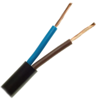 Przewód mieszkaniowy H03VVH2-F (OMYP) 2x0,75 300/300V czarny KRĄŻEK | G-111610 TF Kable