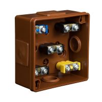 Puszka n/t 86x86x40mm IP55 4-wl klik dł.gum. z zaciskami VP 001-52, brązowa | 61.105 Elektro-Plast Opatówek