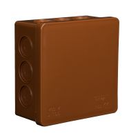 Puszka n/t 86x86x40mm IP55 12-wl klik z osł. VP 003-02, brązowa | 61.114 Elektro-Plast Opatówek