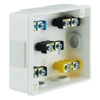 Puszka n/t 86x86x40mm IP55 6-wl 2wkr dł.gum. z zaciskami VP 022-51, biała | 61.128 Elektro-Plast Opatówek