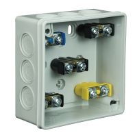 Puszka n/t 86x86x40mm IP55 12-wl 2wkr z osł. z zaciskami VP 023-53, szara | 61.136 Elektro-Plast Opatówek