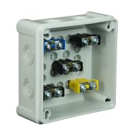 Puszka n/t 98x98x42mm IP55 8-wl z osł. z zaciskami VP 042-53, szara | 61.148 Elektro-Plast Opatówek