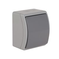 Łącznik jednobiegunowy n/t IP44 VW 151-08, Koala, szary/grafitowy | 61.305 Elektro-Plast Opatówek