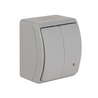 Łącznik świecznikowy podświetlany n/t IP44 VW 152-53, Koala, szary | 61.318 Elektro-Plast Opatówek