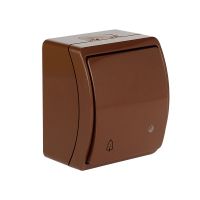 Łącznik dzwonek podświetlany n/t IP44 VW 155-52, Koala, brązowy | 61.347 Elektro-Plast Opatówek