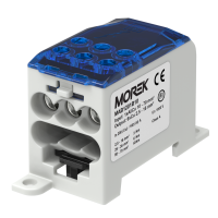 Blok rozdzielczy OJL200A niebieski, IN 1xAl/Cu70, OUT 6xCu 16mm2, MAB1201B10 | MAB1201B10 Morek