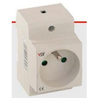 Gniazdo modułowe 2P+Z 230V na szynę TH35 | 420-230 Viplast
