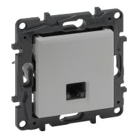Gniazdo komputerowe RJ45 kat. 6 UTP aluminium, Niloe Step | 863363 Legrand
