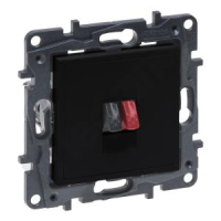 Gniazdo głośnikowe, czarne, Niloe Step | 863585 Legrand