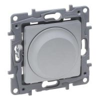 Ściemniacz obrotowy 300 W, 2 przewodowy (do obciążeń RLC oraz do lamp LED) aluminium, Niloe Selectio | 762188 Legrand