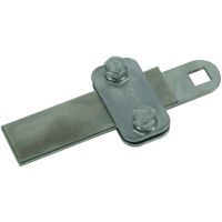 Zacisk przyłączeniowy, stal nierdzewna NIRO 200 kA do płask. 30x4 mm, z kwadratowym otworem 11 mm | 380209 Dehn