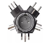 Adapter podróżny do Ameryki, Afryki, Azji czarny | P0053 Emos