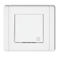 Łącznik p/t zwierny dzwonek FWP-4, IP20, IP44, 10AX 250V, biały, FLEXI | FWP-4 Karlik Elektrotechnik