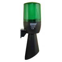 Wielofunkcyjna lampa, fi 70, obud. z ABS, klosz poliwęg, 8 trybów LED, 7 rodzajów dźwięku, zielona | T0-IT070G024Z Promet
