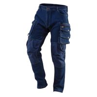 Spodnie robocze DENIM, wzmocnienia na kolanach, rozmiar L | 81-228-L NEO TOOLS