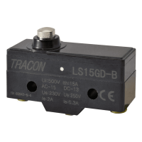 Wyłącznik krańcowy, krótki trzpień, ze zderzakiem 1×CO, 15A/250V AC, IP00 | LS15GD-B Tracon