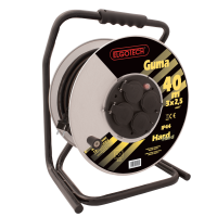 Przedłużacz bębnowy 4x gniazda 3x2,5,GUMA, przewód 40m IP44 | PZB-1111-40G/2,5 Elgotech