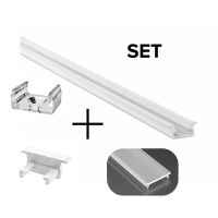 Profil B/Biały lakierowany/Mrożony/Wpuszczany 9,3x21mm (2m) (zestaw) | GXSP515 LED Labs