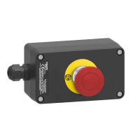 Stacja kontrolna Harmony XAW metal z włóknem szklanym funkcja zatrzymania awaryjnego zwalnianie push | XAWG198EX Schneider Electric