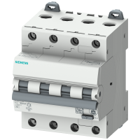 Wyłącznik kombinowany RCBO, typ A, 30mA, 6KA, 3+N-biegunowy, C16A | 5SU1346-7FP16 Siemens